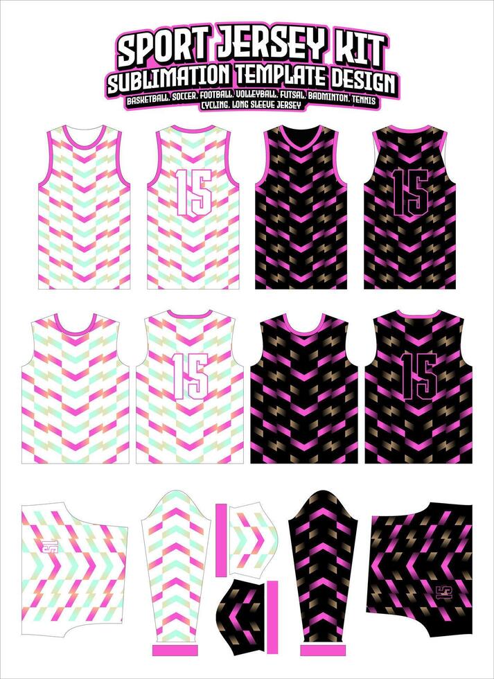 pink chevron gradient Jersey Apparel Sports Wear print pattern vector