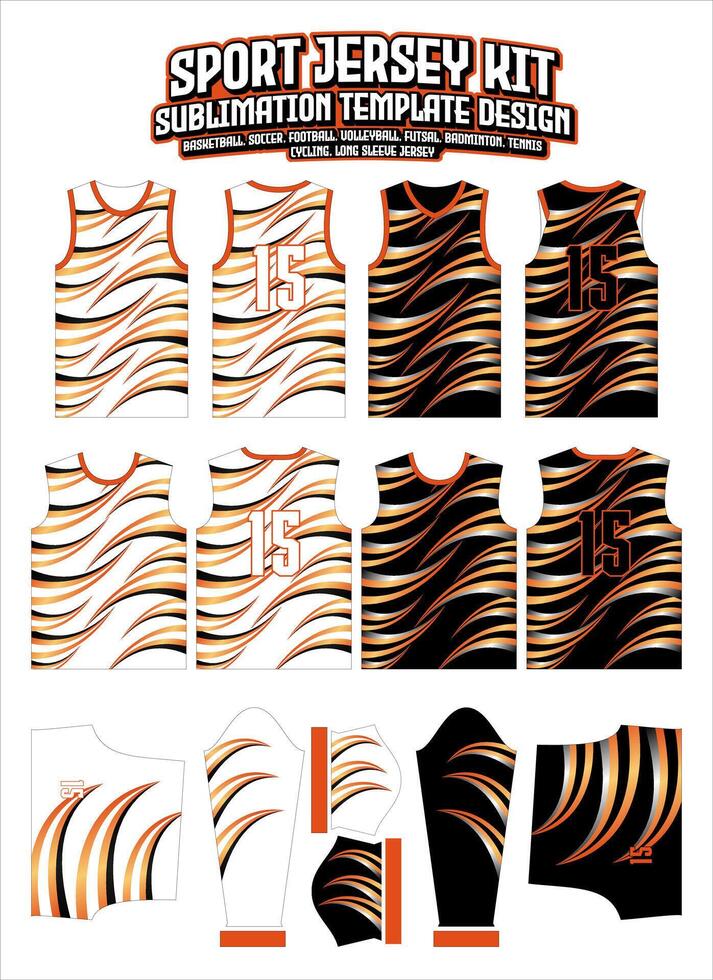 yellow zebra gradient Jersey Apparel Sports Wear print pattern vector