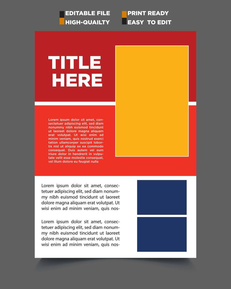 Abstract colorful and white color background - A4 size book cover template for annual report, magazine, booklet, proposal, portfolio, brochure, poster vector