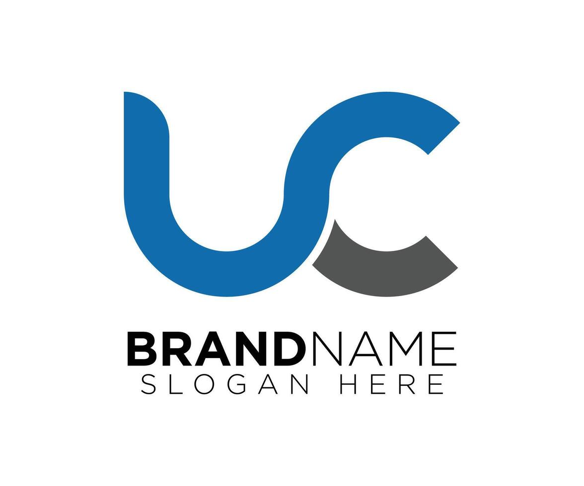 U C logo design vector template