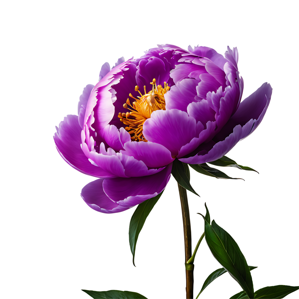 AI generated Peony image isolated on a transparent background PNG photo