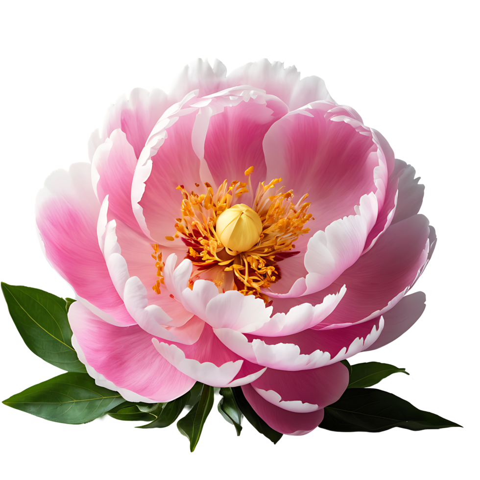 AI generated Peony image isolated on a transparent background PNG photo