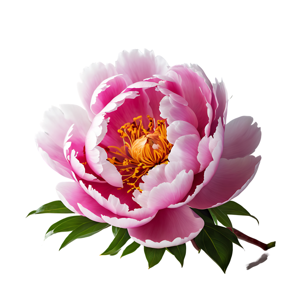 AI generated Peony image isolated on a transparent background PNG photo