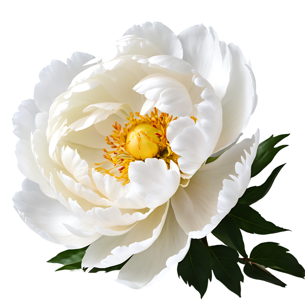 AI generated Peony image isolated on a transparent background PNG photo