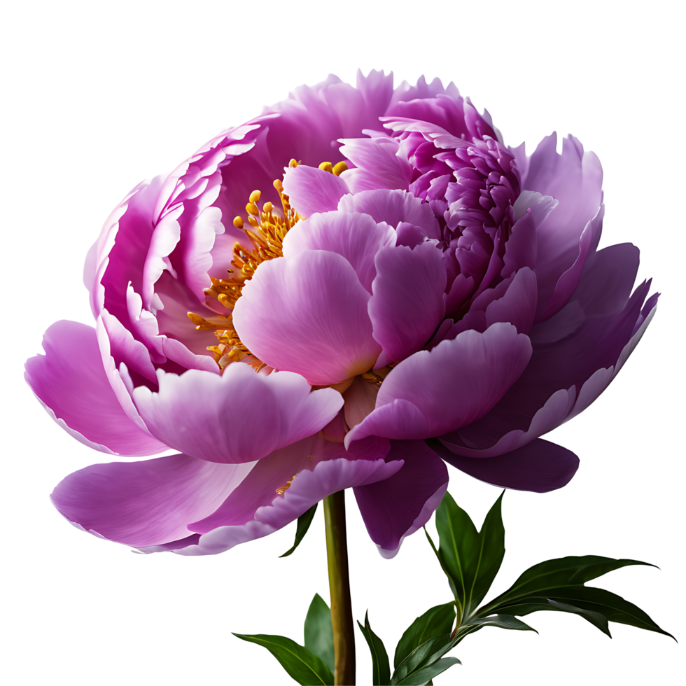 AI generated Peony image isolated on a transparent background PNG photo