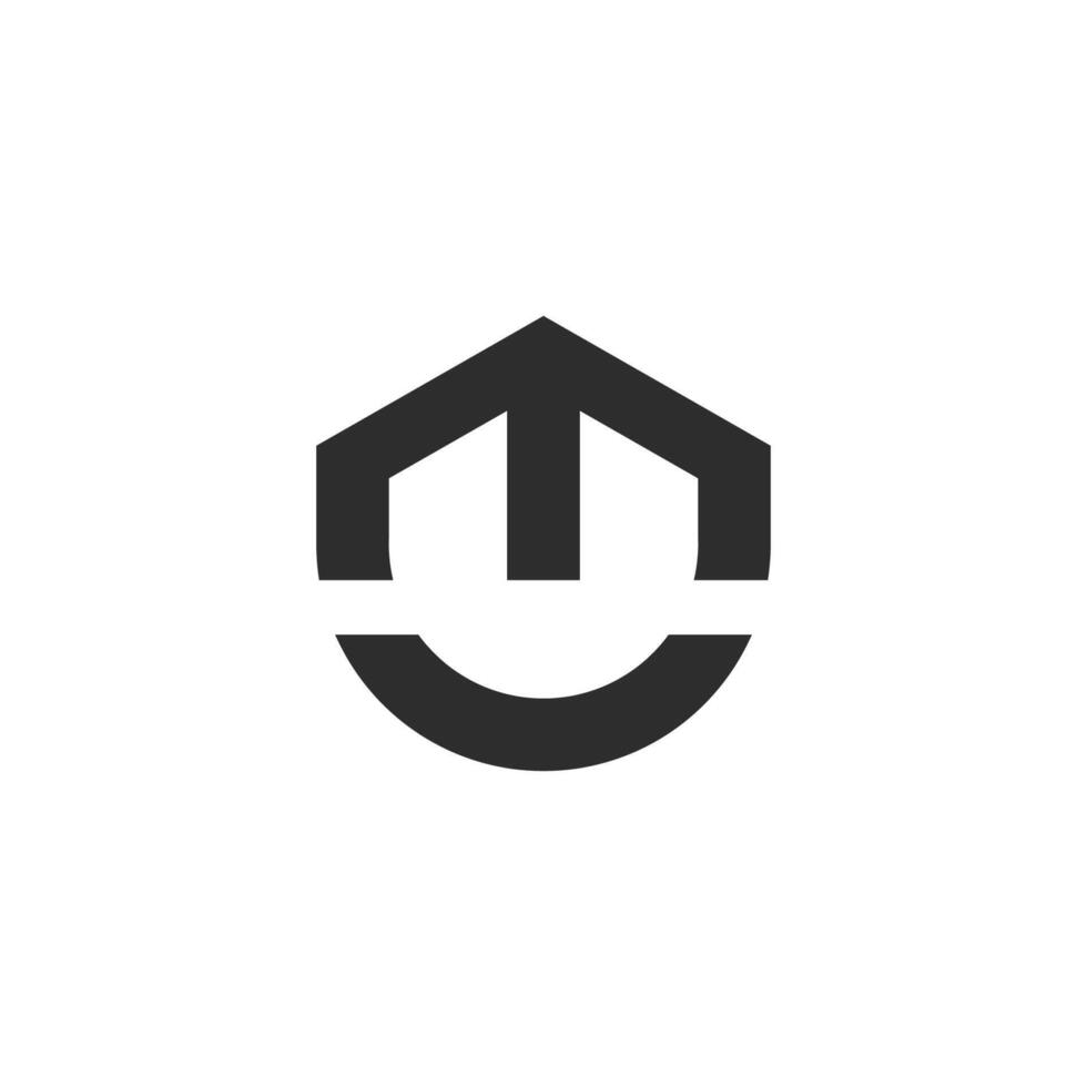 letter mu monogram logo template vector