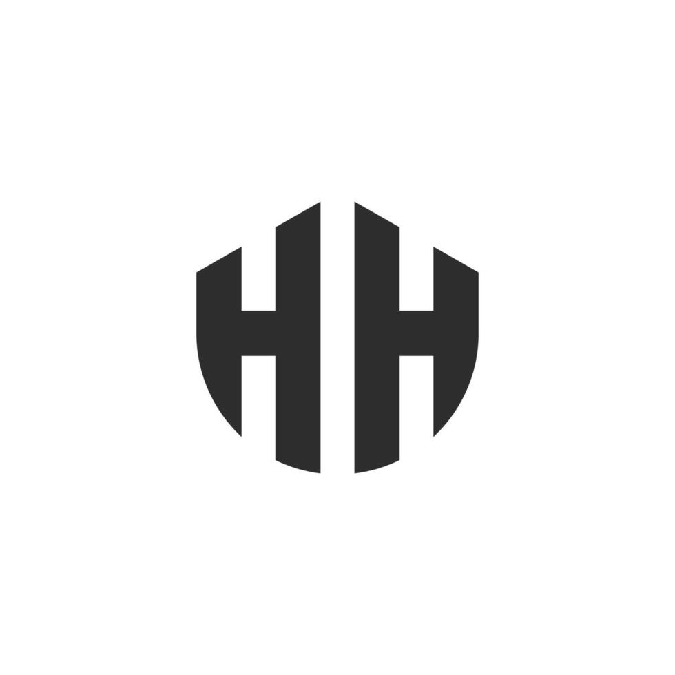 letter hh monogram logo template vector