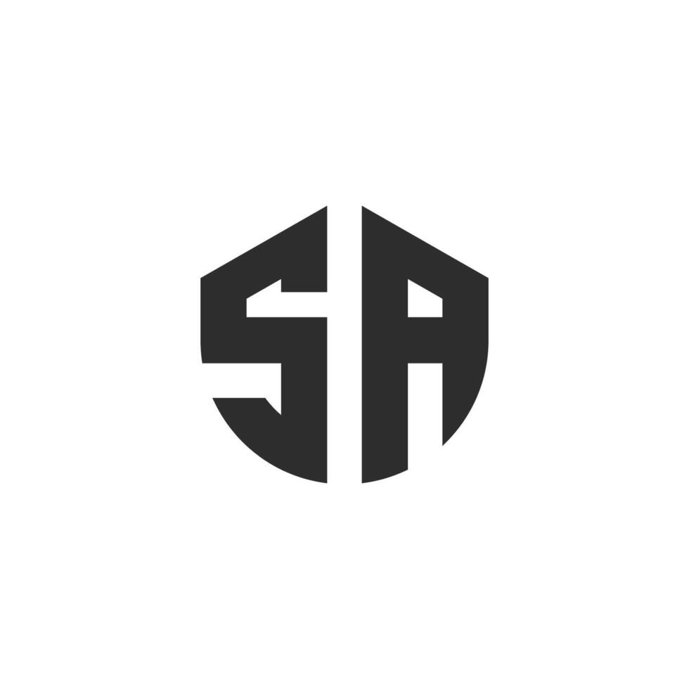 letter sa monogram logo template vector