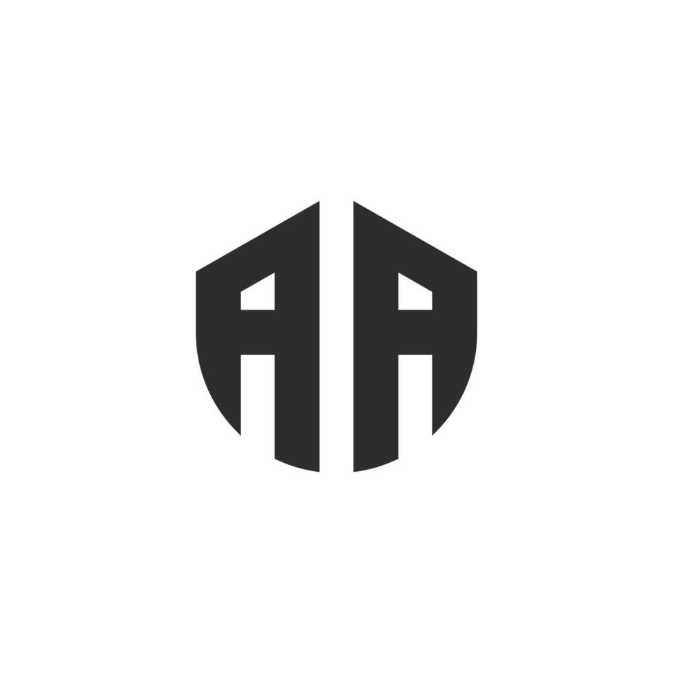 letter aa monogram logo template vector