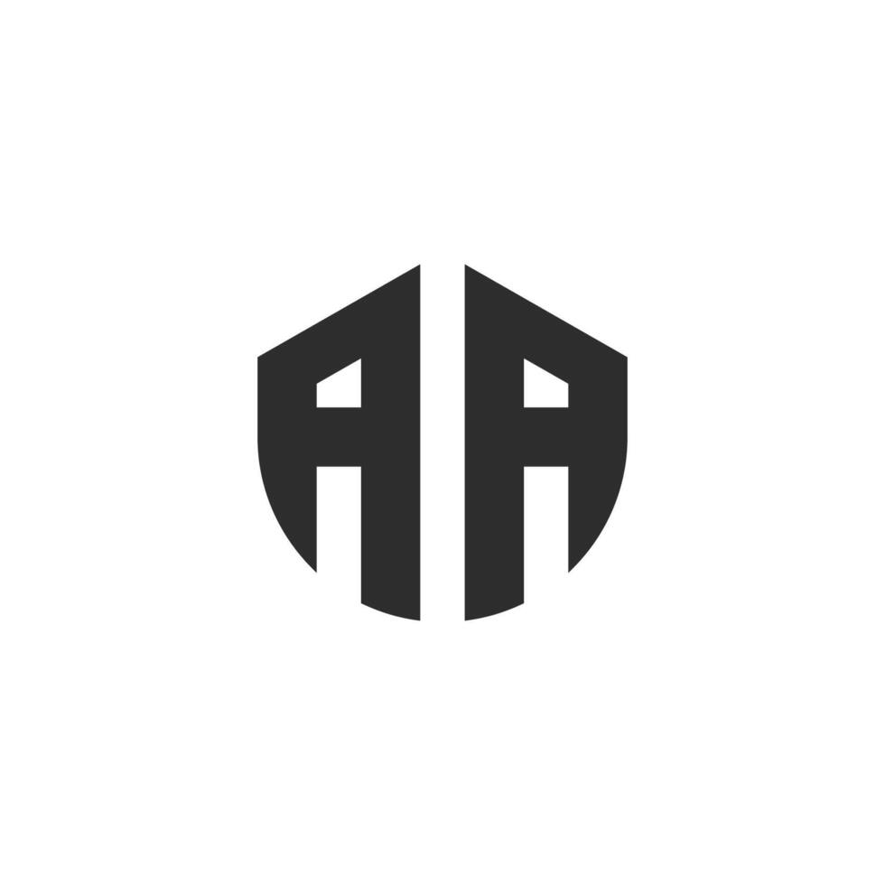 letter aa monogram logo template vector