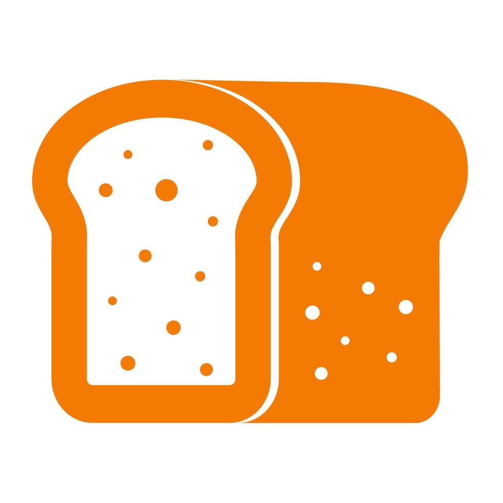 Bread, bun, loaf, bakery logo design in a minimalist style. Fast food icon. Vector illustration.