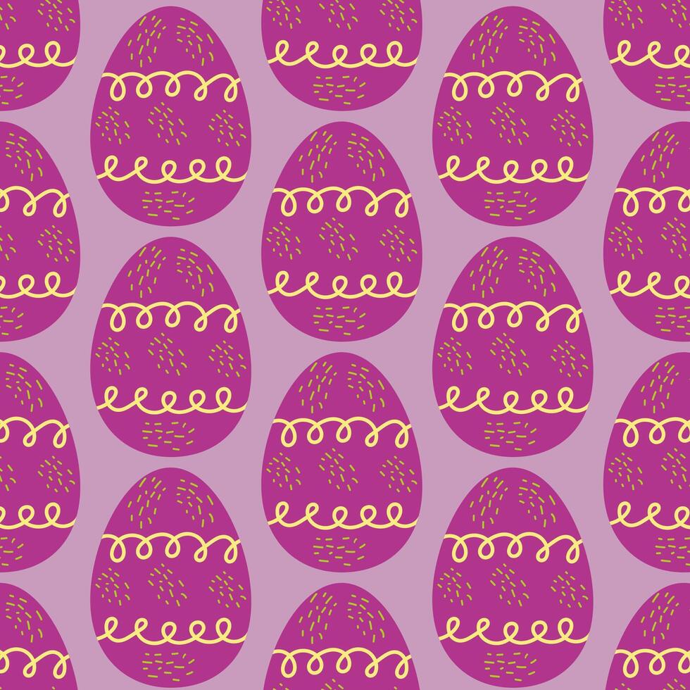 Easter eggs simple seamless pattern. Easter eggs, Easter symbol, decorative vector elements.