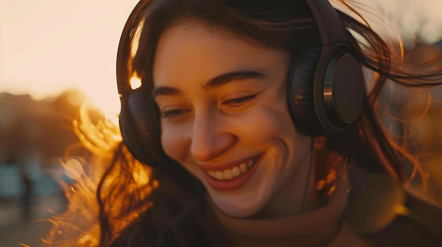 AI generated Immersed in Virtual Reality Woman Wearing Goggles with Futuristic Digital Graphics photo