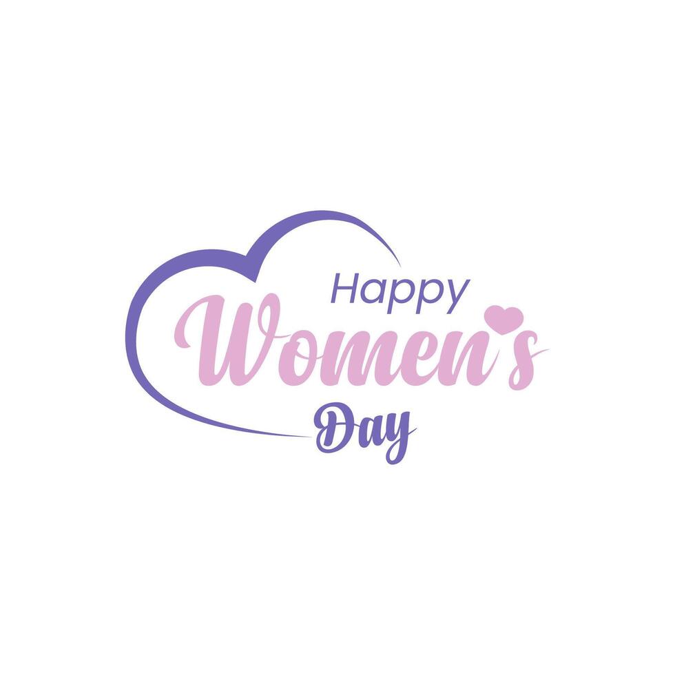 Happy international Women's Days logo design wordmark typograhy icon element vector