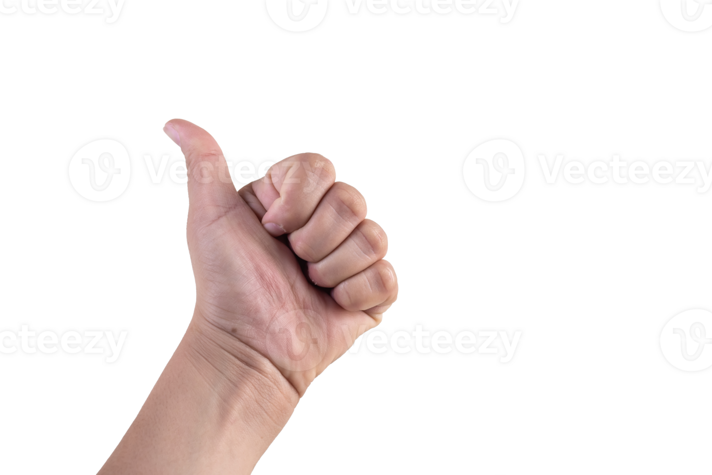 hand on isolated background clipping path png