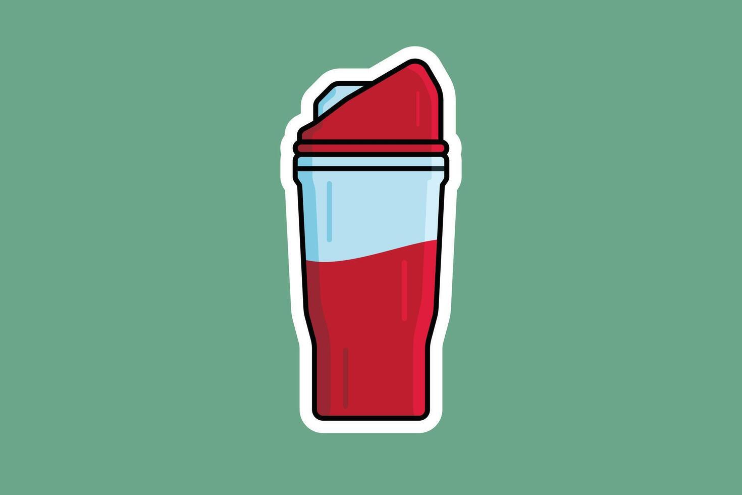 Fresh Juice Bottle Sticker vector illustration. Summer refreshment objects icon concept. Healthy fitness sweet organic summer juice sticker design logo.