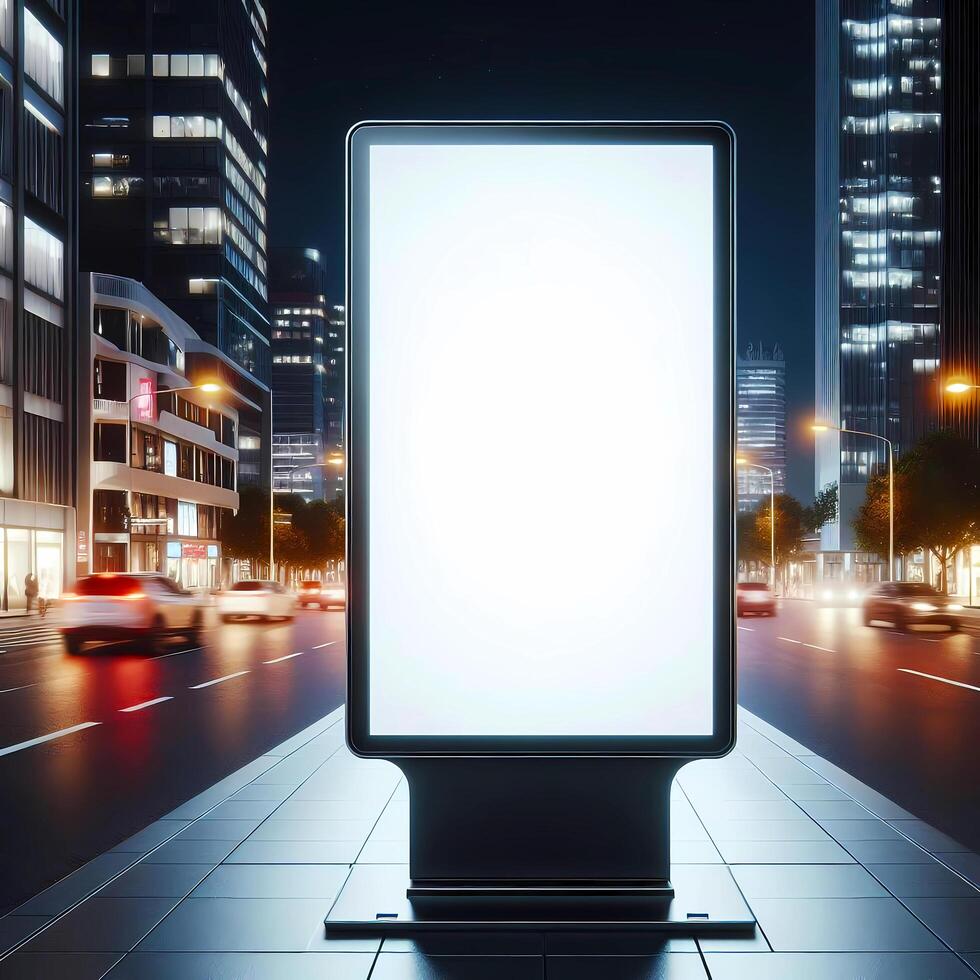 AI generated A Blank Billboard Banner Mockup for Advertising photo