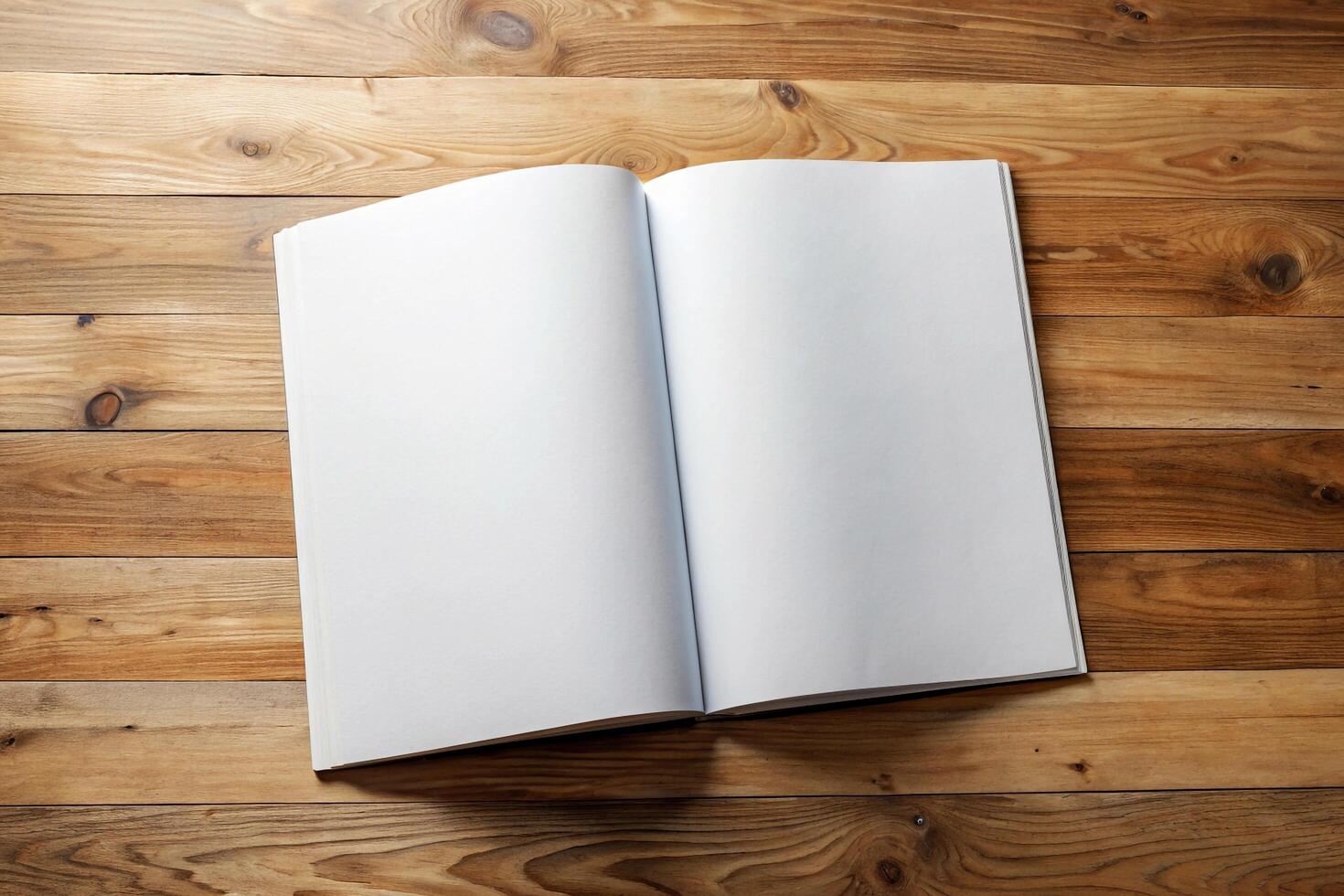 AI generated An Open Blank Magazine Or Book For Mockup photo