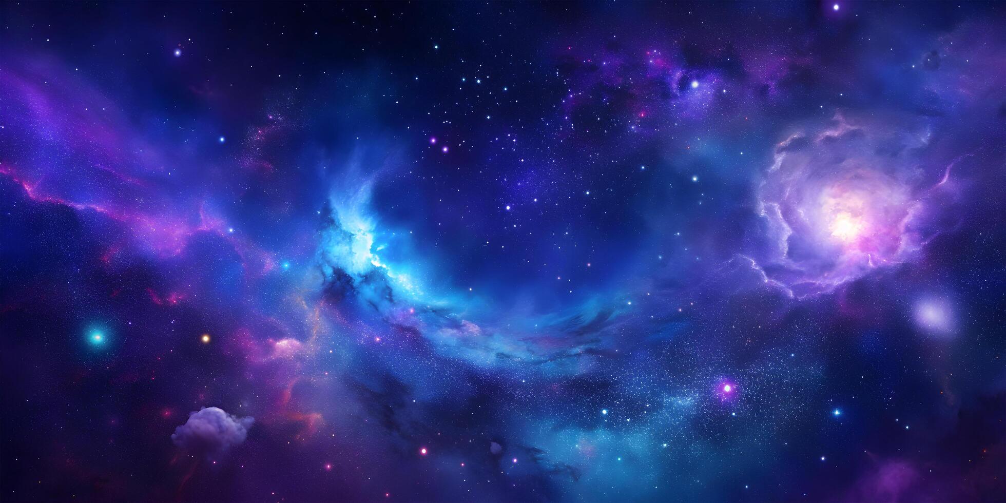 ai generado profundo azul, morado cosmos textura foto