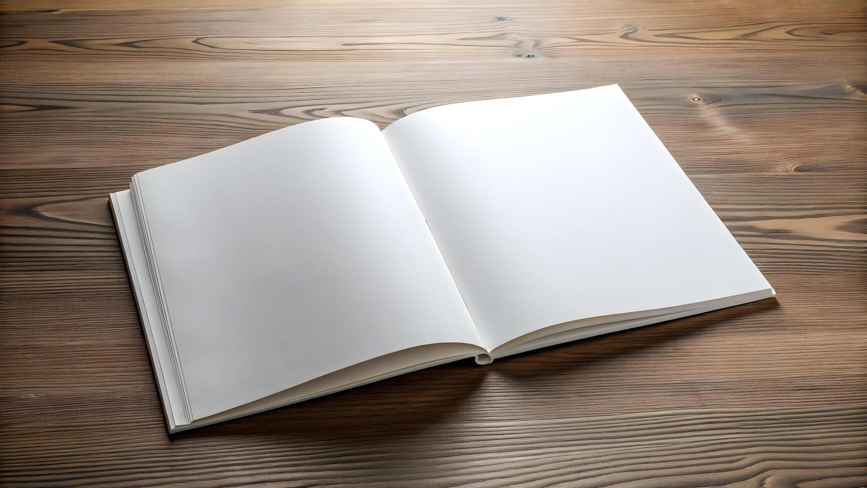 AI generated An Open Blank Book For Mockup Contents photo