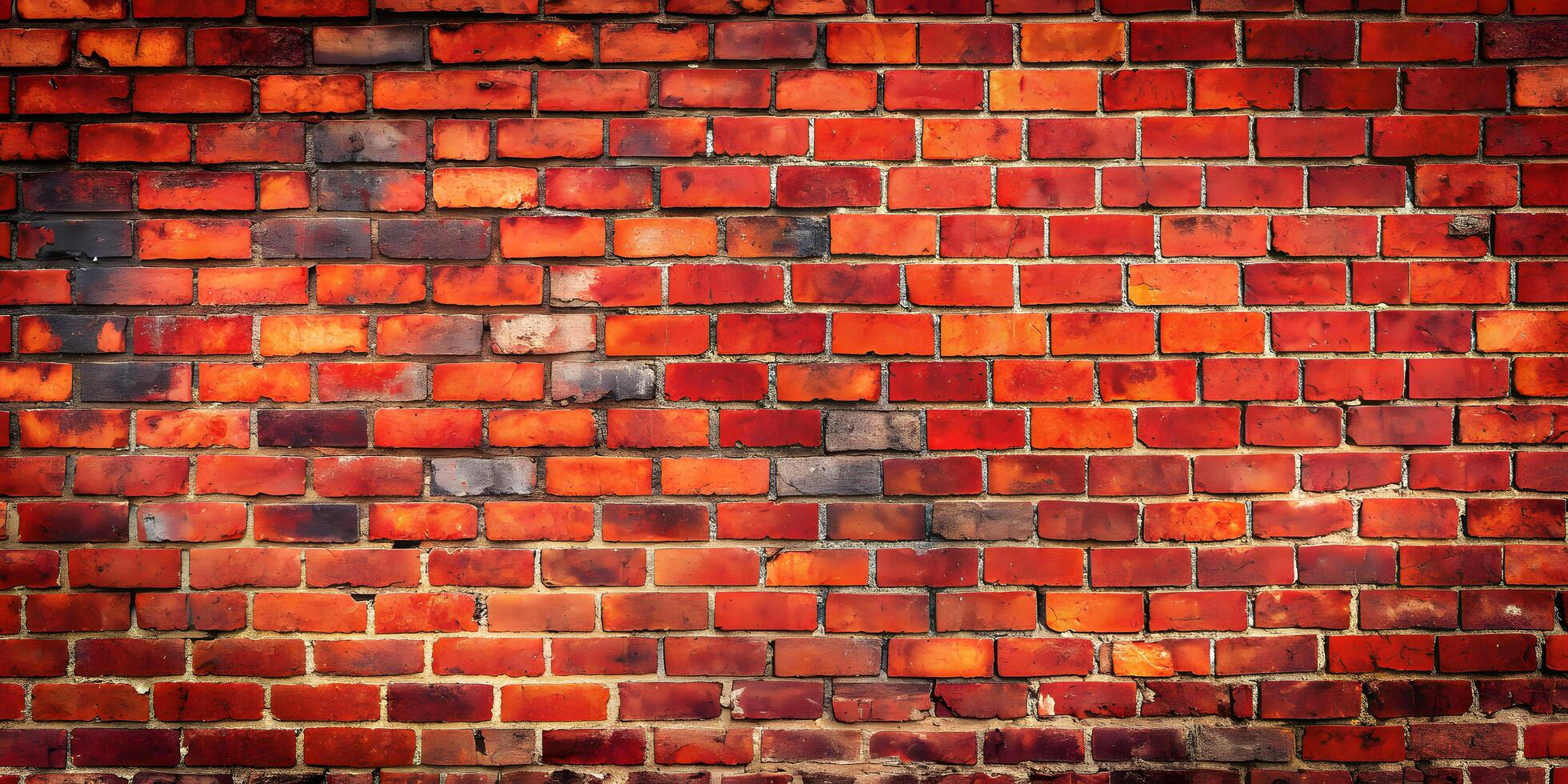 AI generated Old and Red Brick Wall Background photo