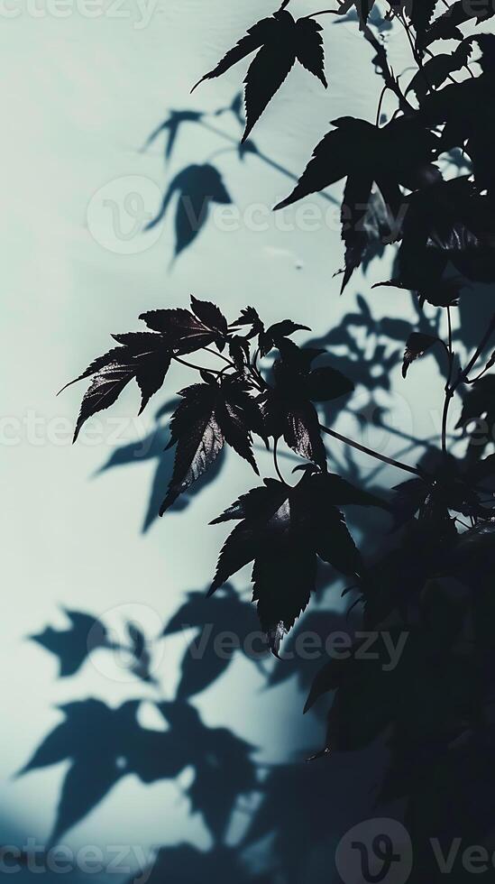 AI generated Black and White Photo of a Leafy Tree. Generative AI.