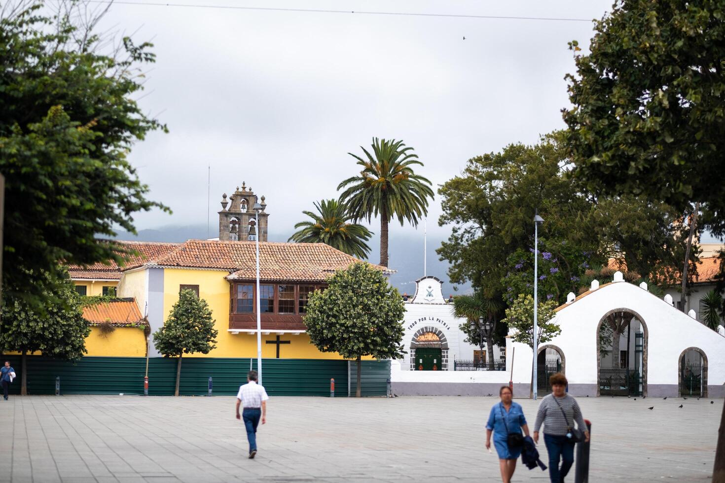 agosto 1, 2019. la Laguna antiguo pueblo centrar en tenerife, canario islas, España foto