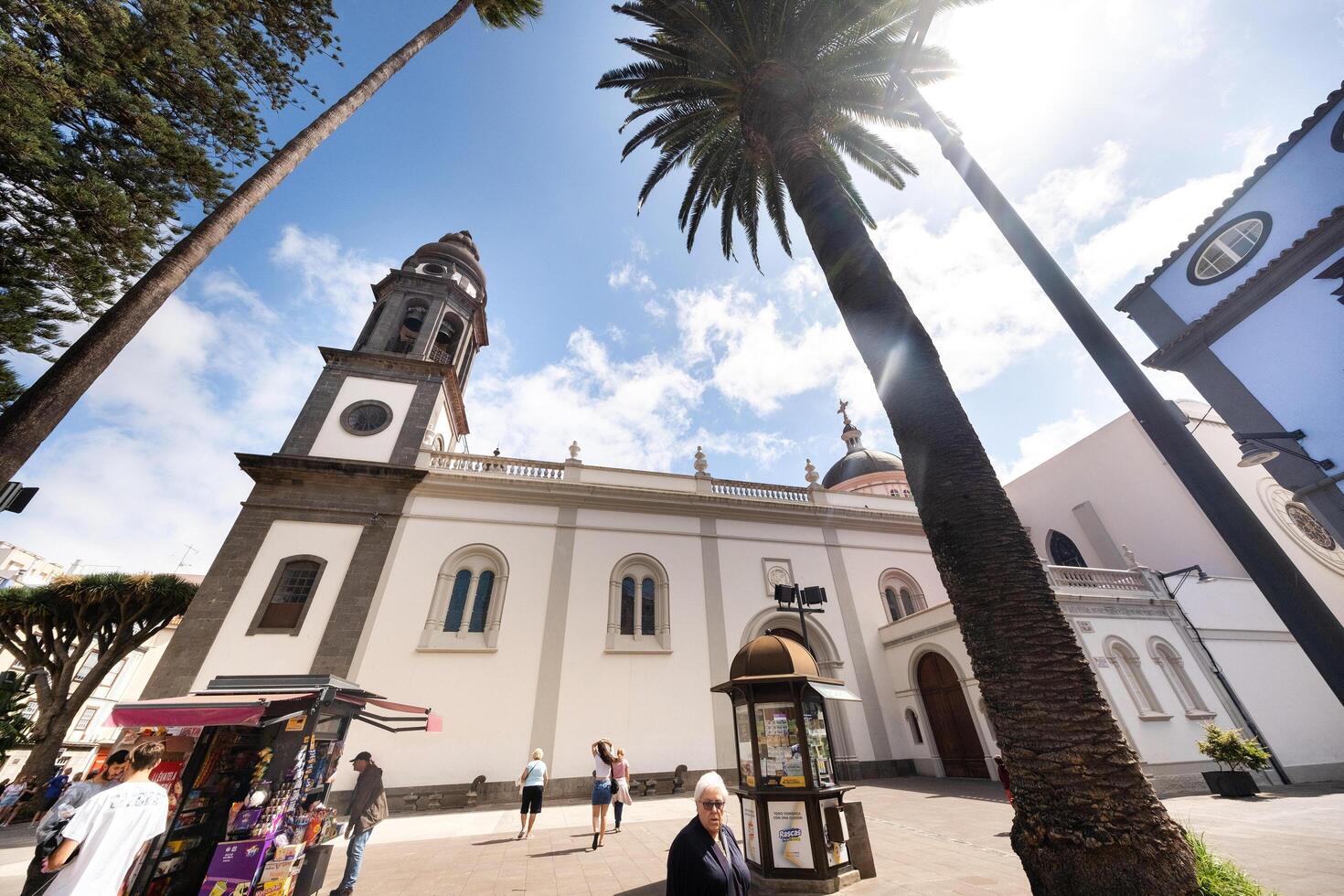 August 1, 2019. Old church in the center of La Laguna on an island in Tenerife, Canary Islands, Spain photo