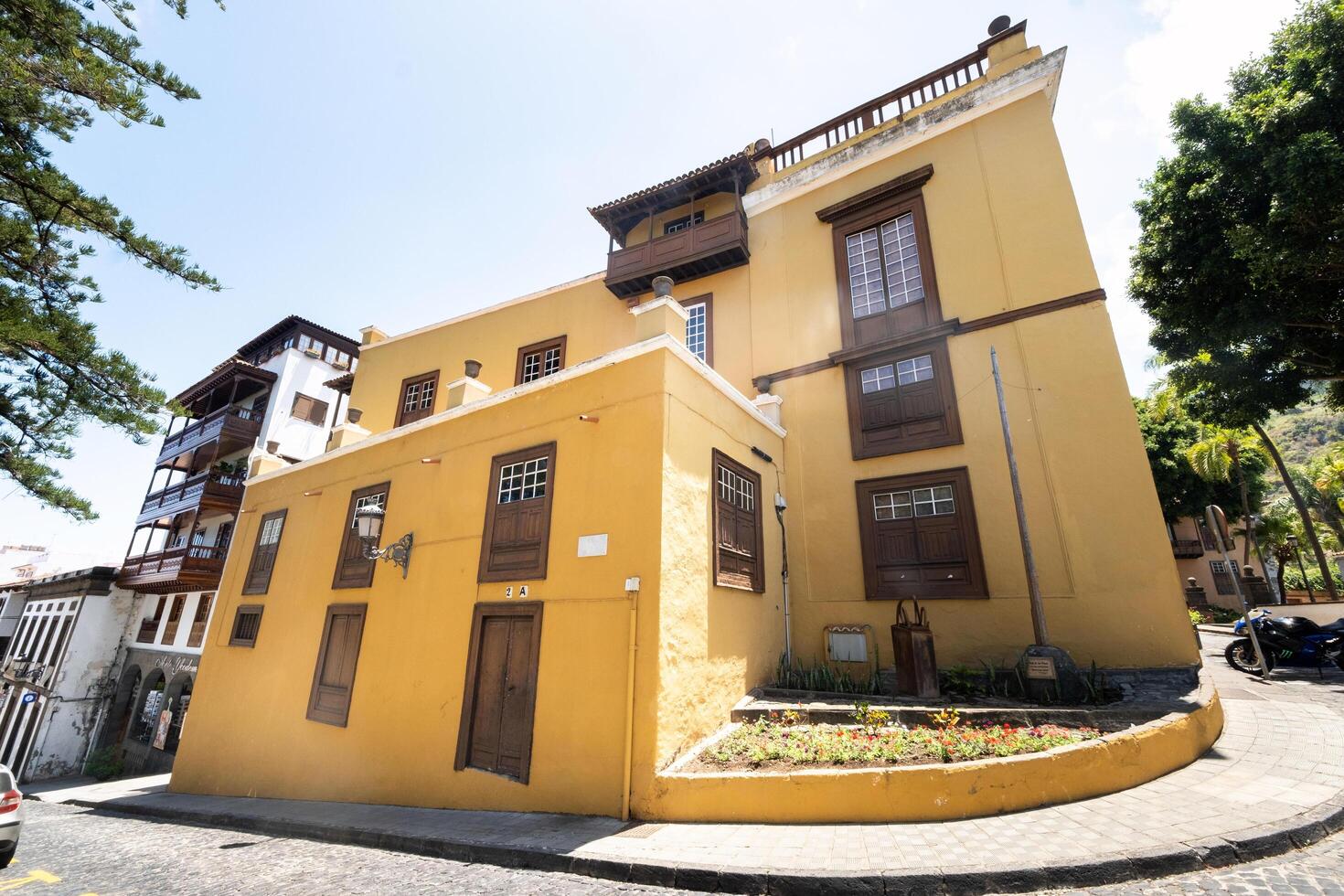 July 29, 2019, Canary Islands, Spain. The wine shop of the old town of Icod de Los Vinos on the island of Tenerife. photo