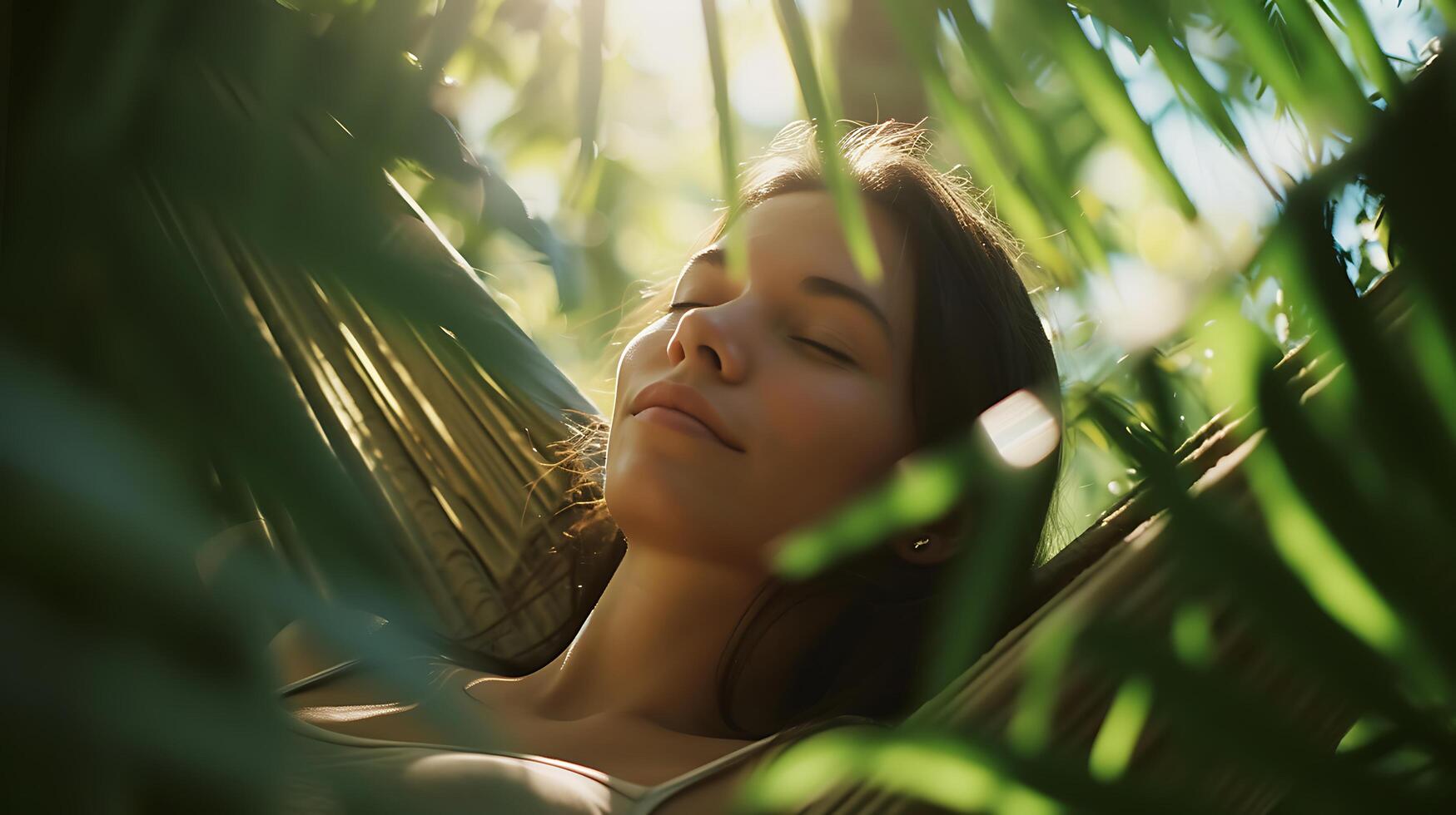 AI generated Young Woman Embraces Music and Technology Captured in CloseUp with Wireless Headphones and Modern Smartphone photo