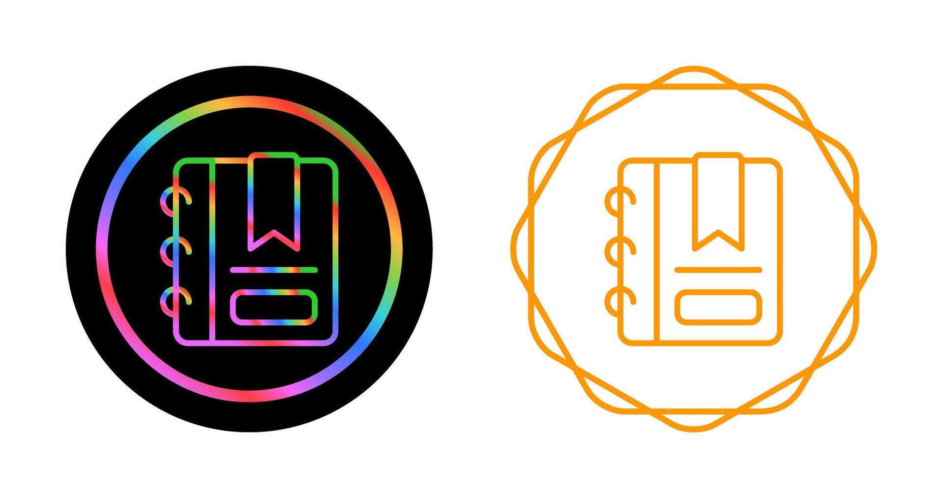 Writing pad with bookmark Vector Icon