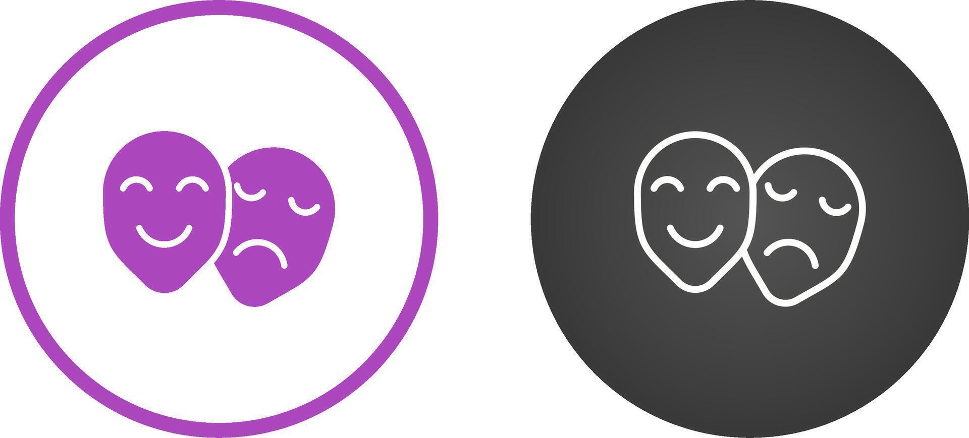 Theatre masks Vector Icon