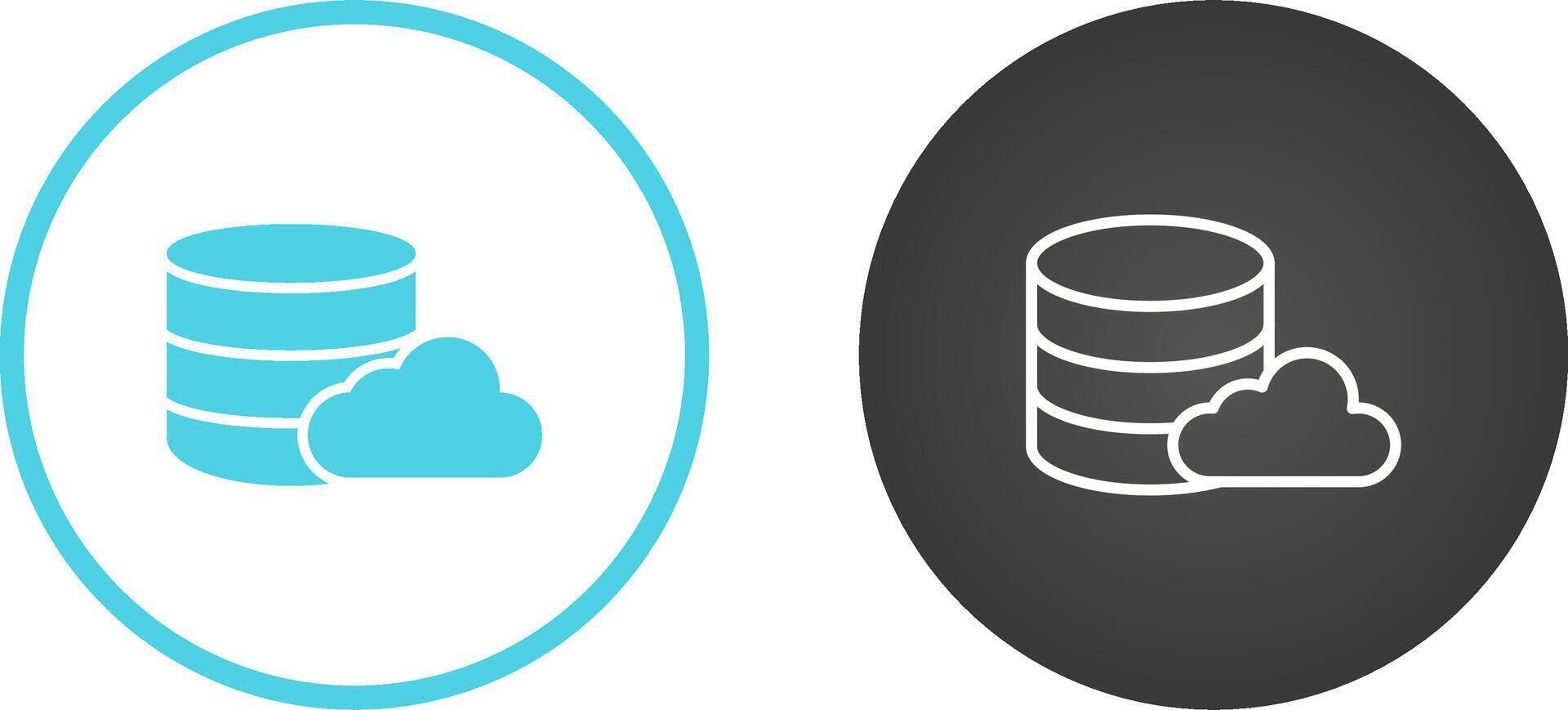 Cloud Database Vector Icon