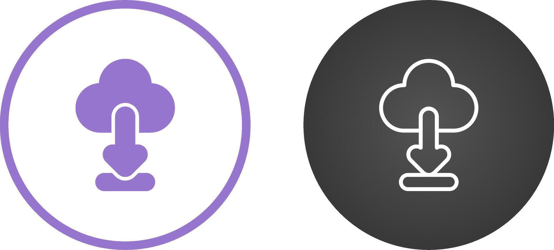 Cloud Download Vector Icon