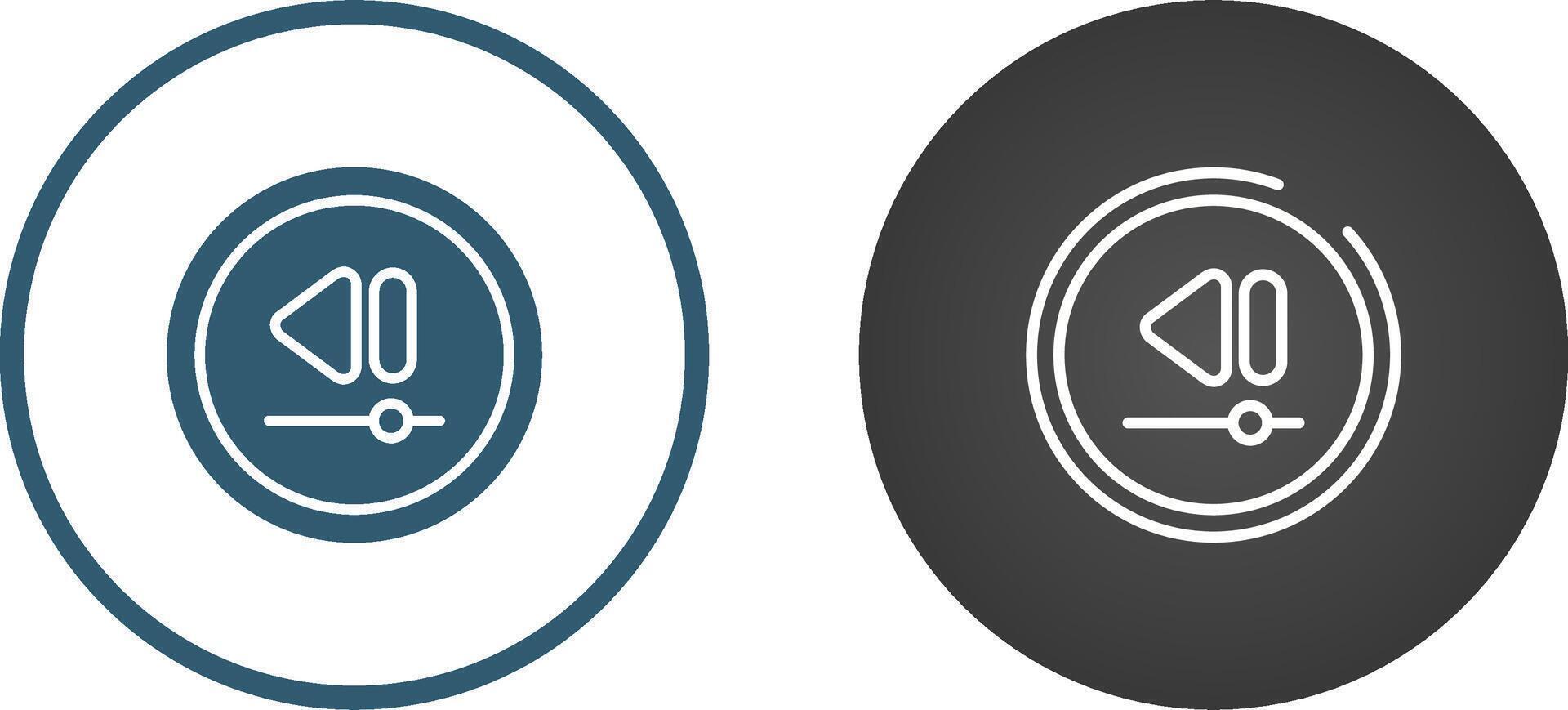 Video Rewind Button Vector Icon
