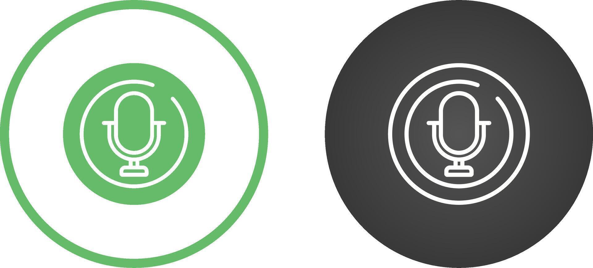 Microphone Circle Vector Icon