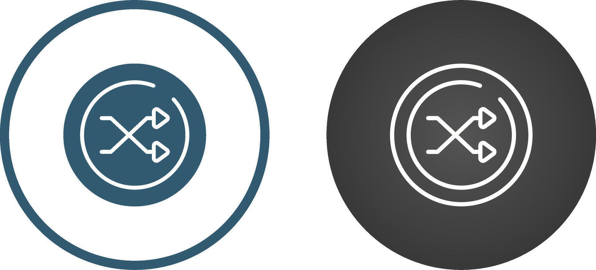 Shuffle Circle Vector Icon