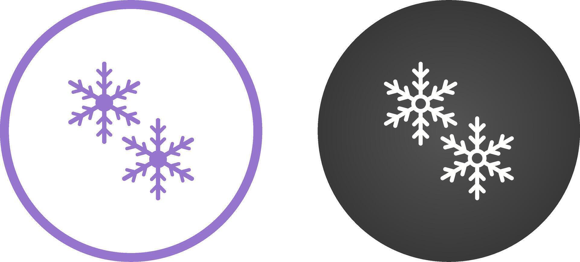 icono de vector de copos de nieve