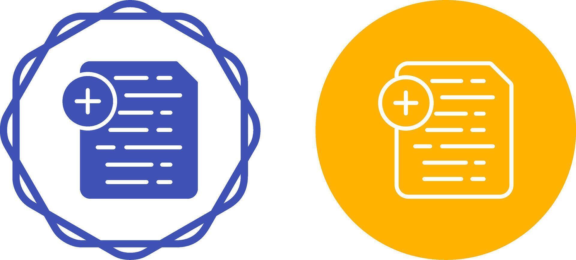 Document Insert Icon Vector Icon