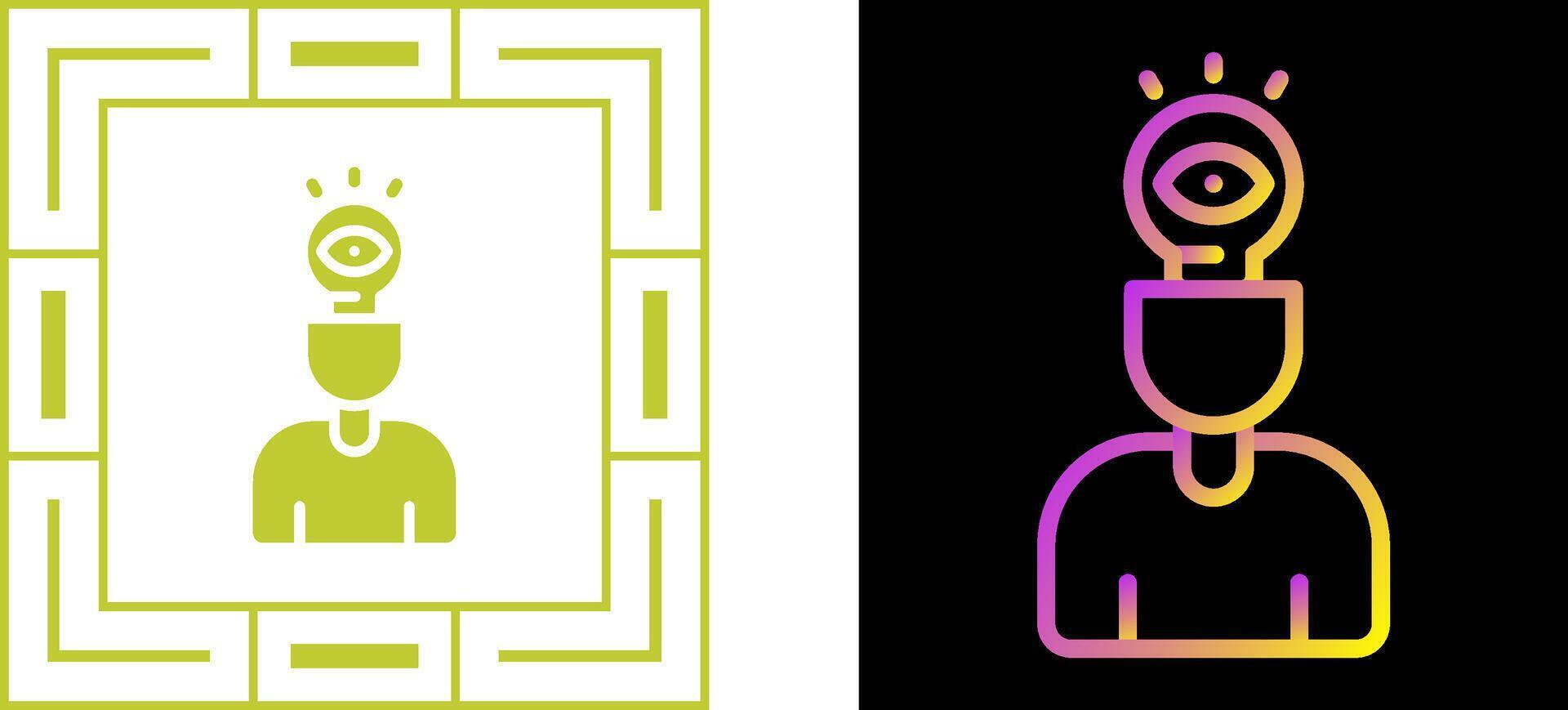 Visual Thinking Vector Icon
