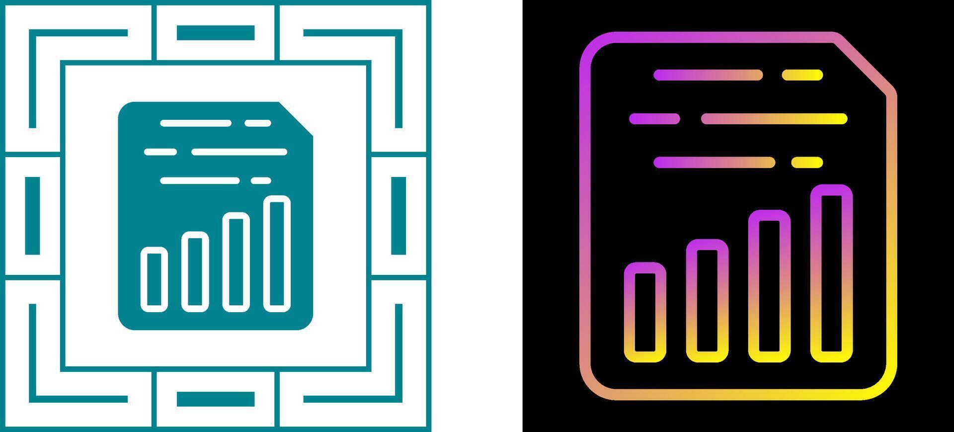 Document Insert Chart Vector Icon