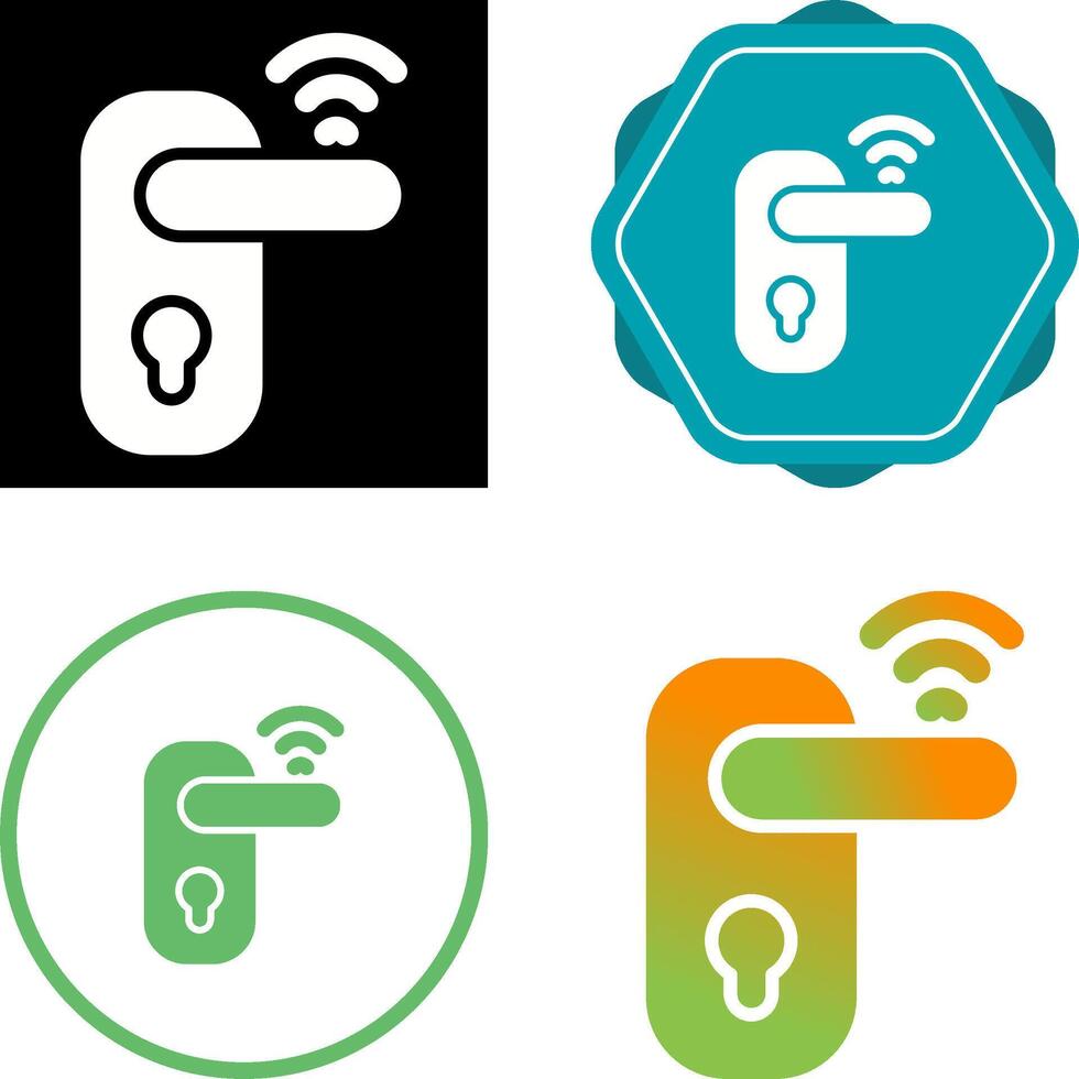 Smart Door Lock Vector Icon
