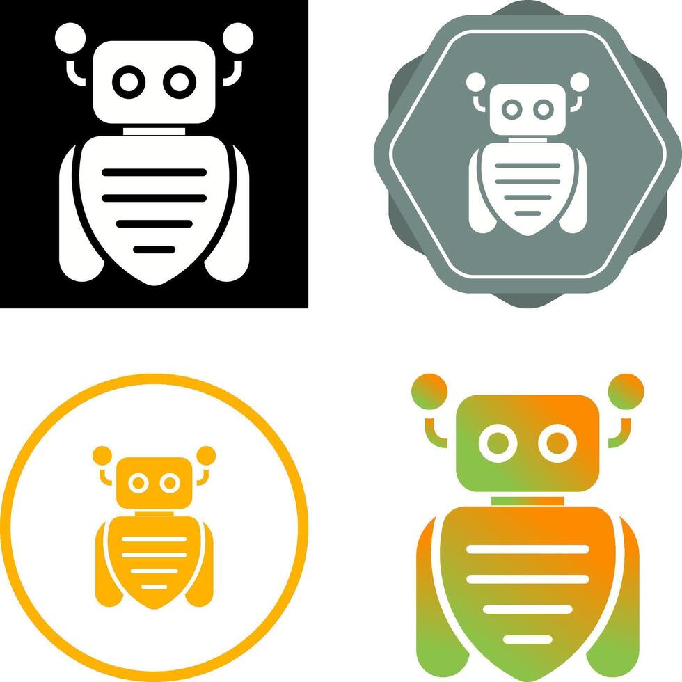 icono de vector de asistente de robot