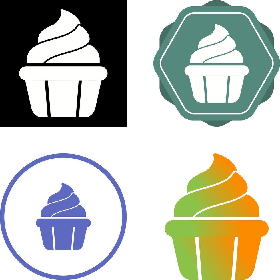 icono de vector de cupcake