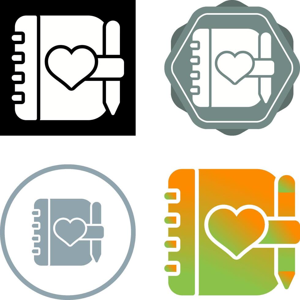Love journal Vector Icon