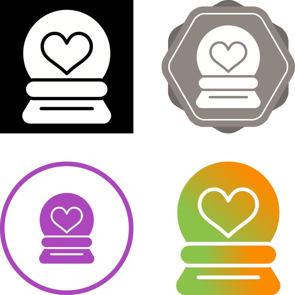 Love Snow Globe Vector Icon