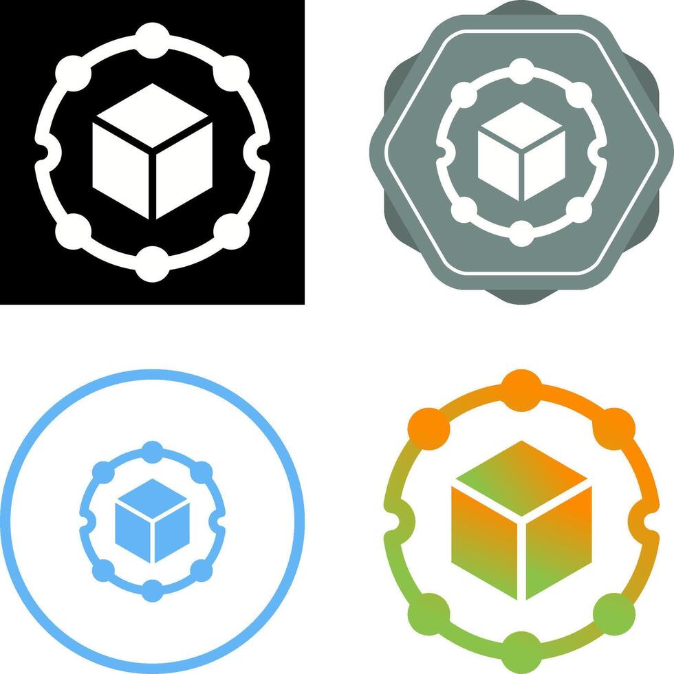Blockchain Analytics Vector Icon