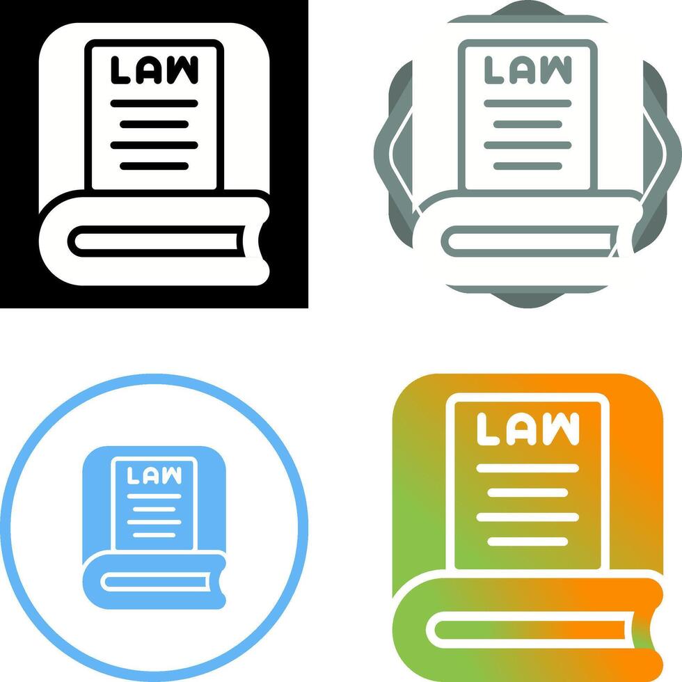 Law Book Vector Icon