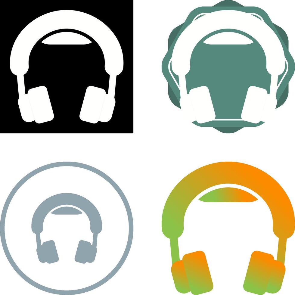 icono de vector de auriculares