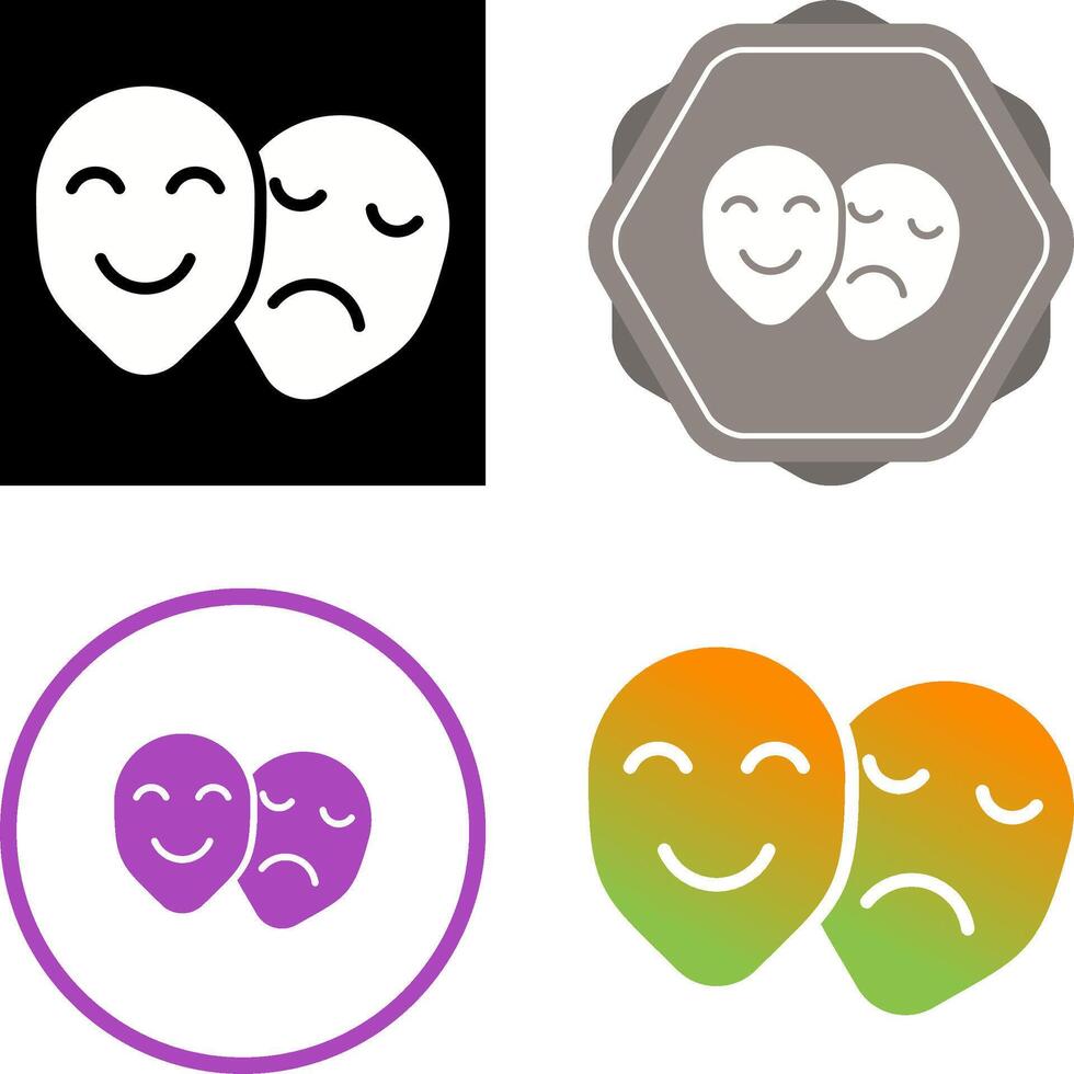 Theatre masks Vector Icon